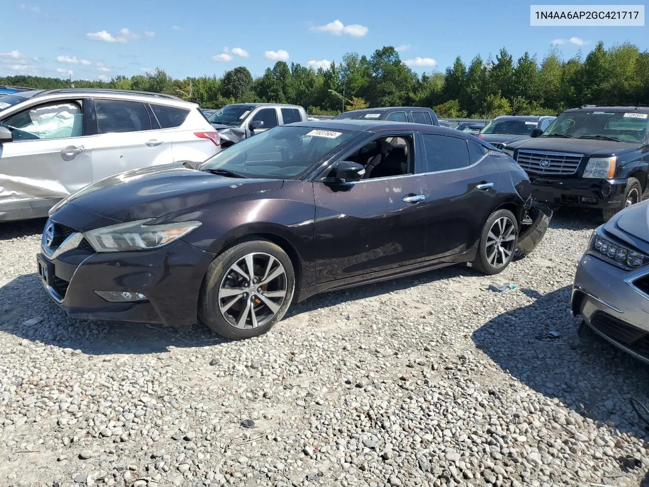 2016 Nissan Maxima 3.5S VIN: 1N4AA6AP2GC421717 Lot: 71837664