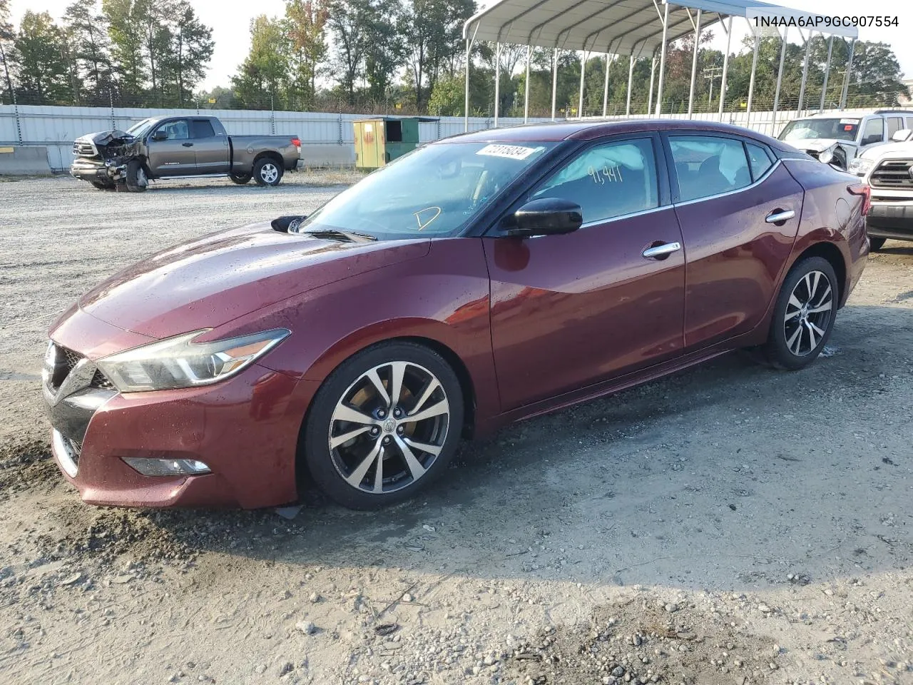 2016 Nissan Maxima 3.5S VIN: 1N4AA6AP9GC907554 Lot: 72315034