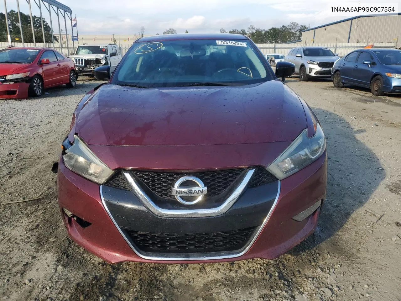 2016 Nissan Maxima 3.5S VIN: 1N4AA6AP9GC907554 Lot: 72315034