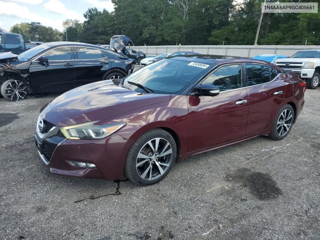 2016 Nissan Maxima 3.5S VIN: 1N4AA6AP9GC405661 Lot: 72450694