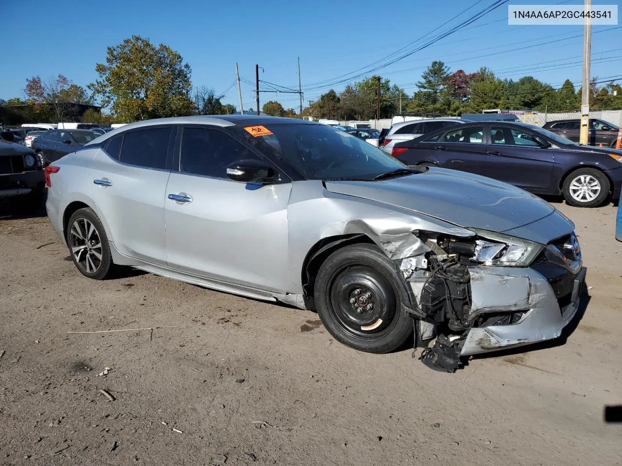 2016 Nissan Maxima 3.5S VIN: 1N4AA6AP2GC443541 Lot: 72710614