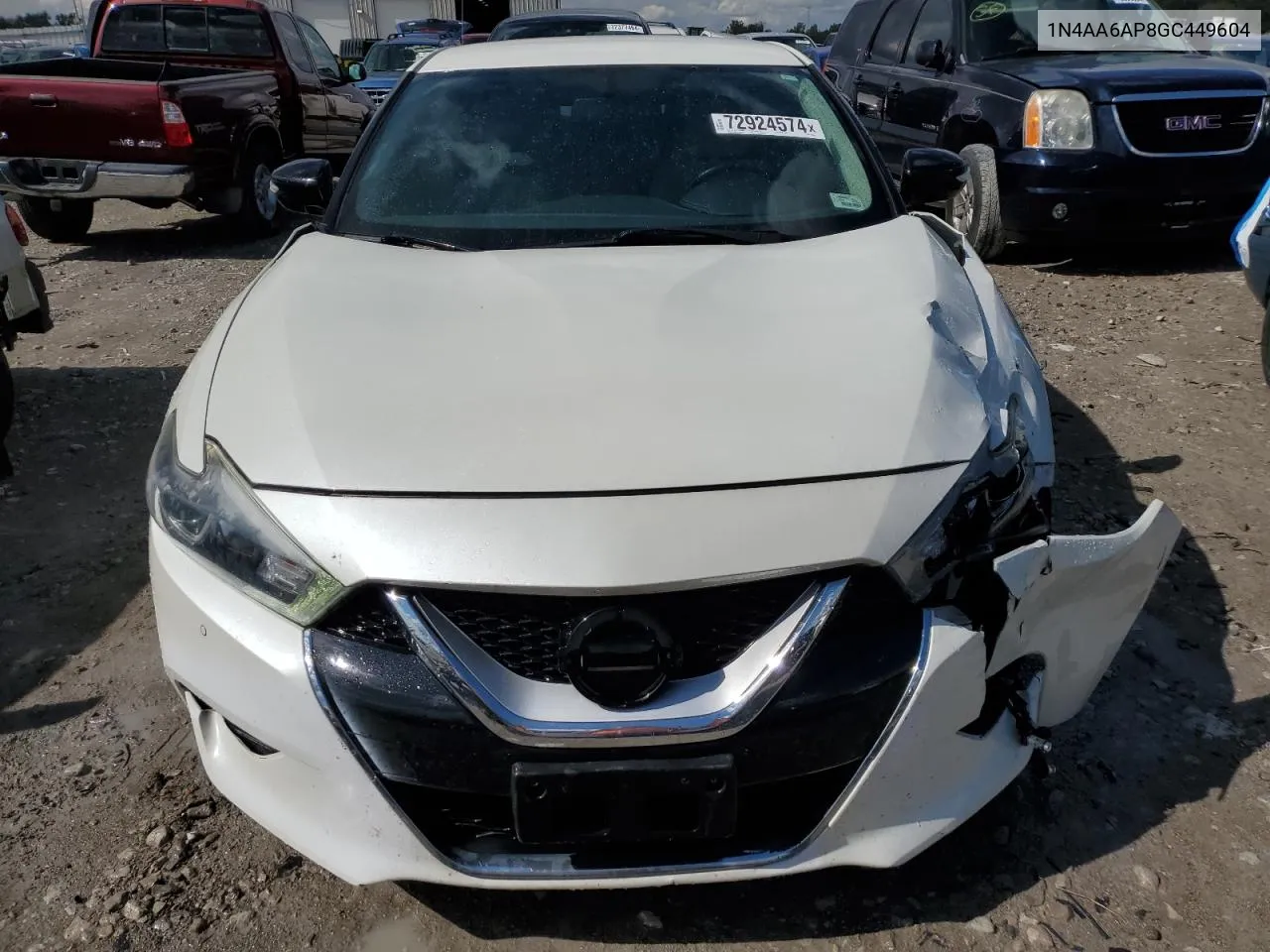 2016 Nissan Maxima 3.5S VIN: 1N4AA6AP8GC449604 Lot: 72924574