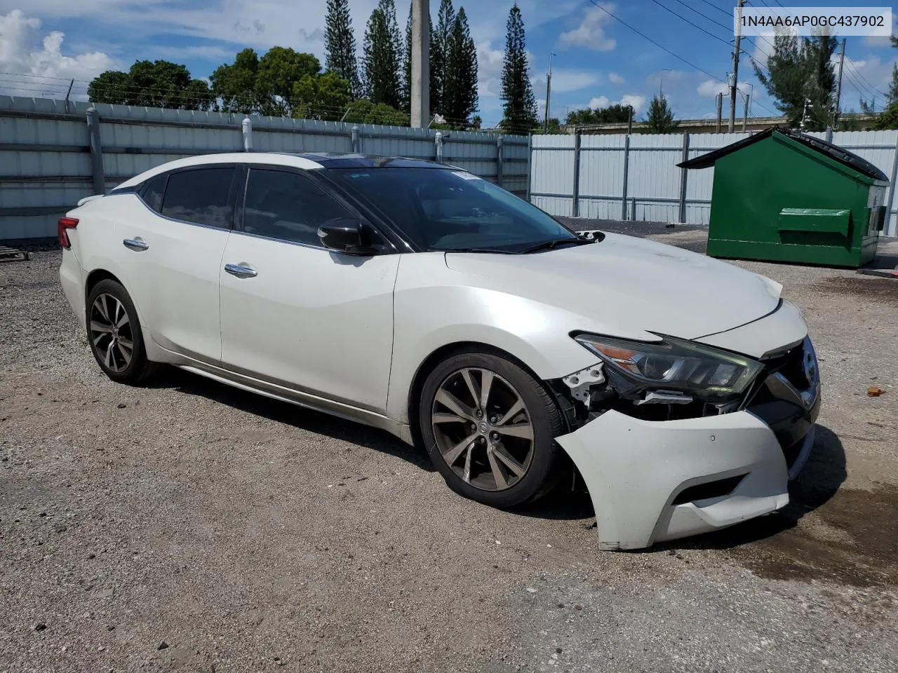 2016 Nissan Maxima 3.5S VIN: 1N4AA6AP0GC437902 Lot: 73493174