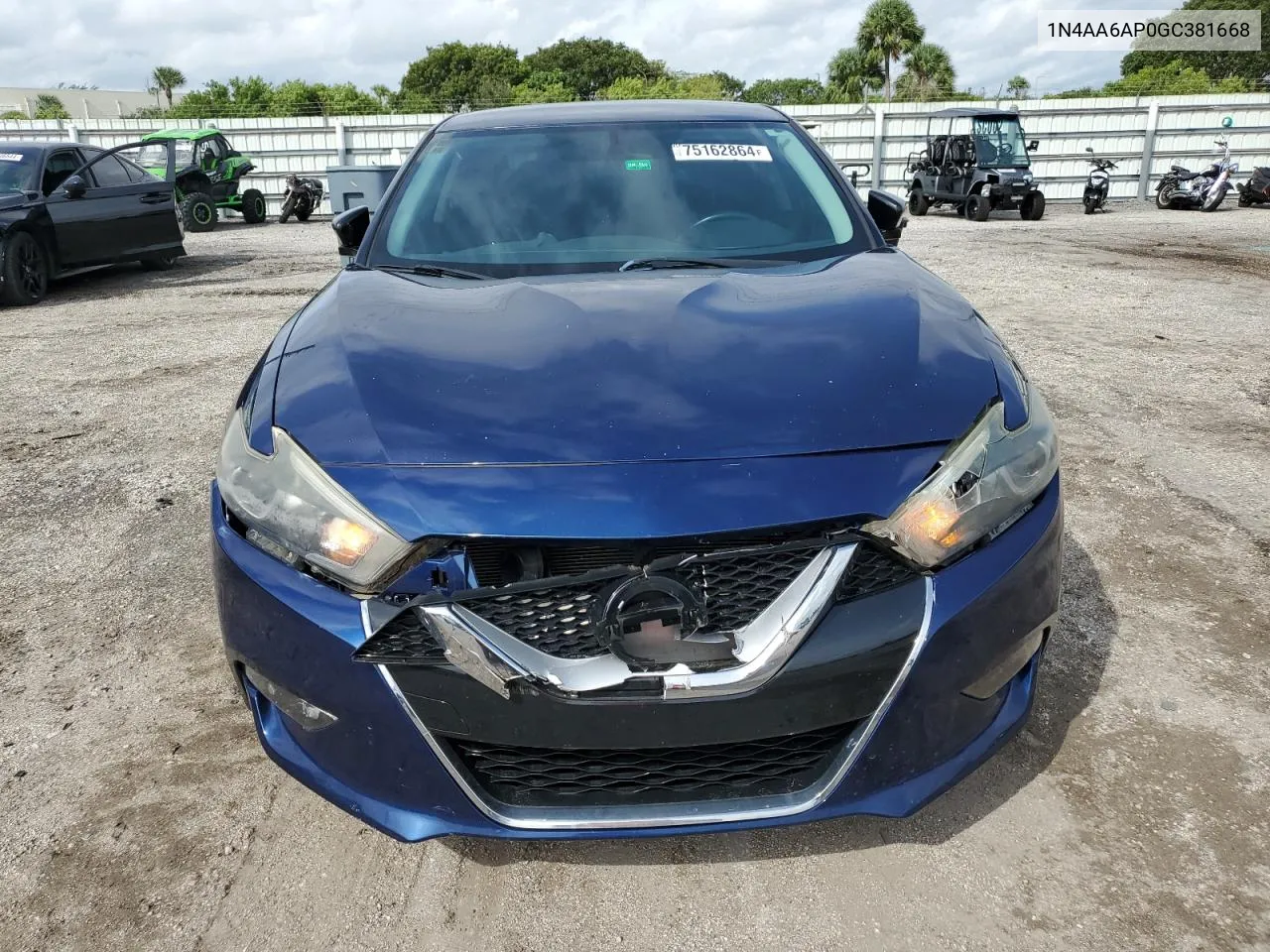 2016 Nissan Maxima 3.5S VIN: 1N4AA6AP0GC381668 Lot: 75162864