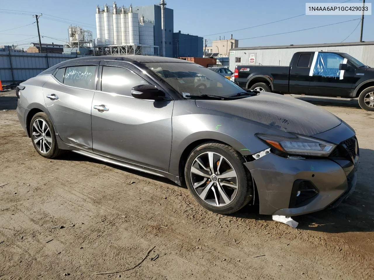 2016 Nissan Maxima 3.5S VIN: 1N4AA6AP1GC429033 Lot: 75187564