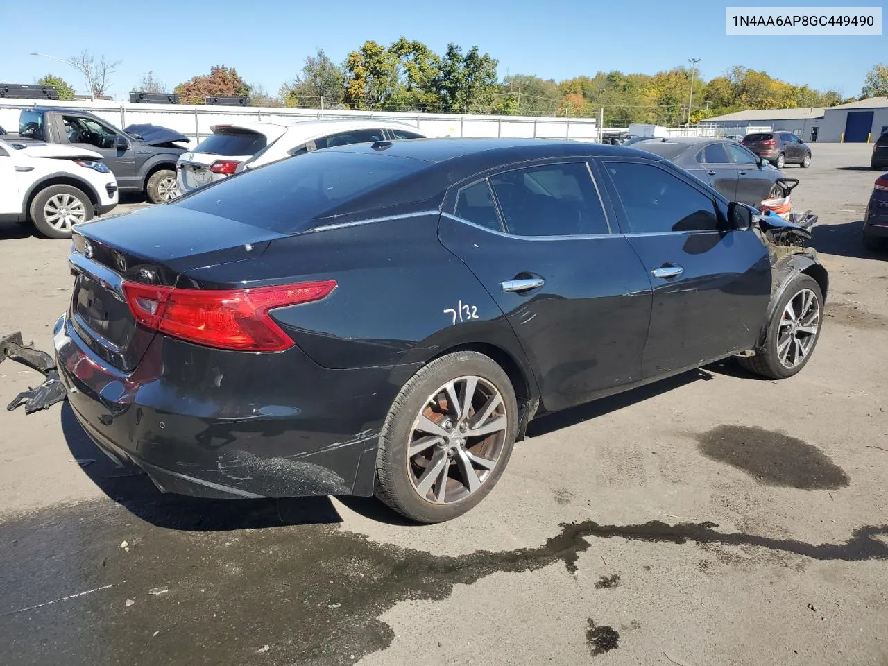 2016 Nissan Maxima 3.5S VIN: 1N4AA6AP8GC449490 Lot: 75193464