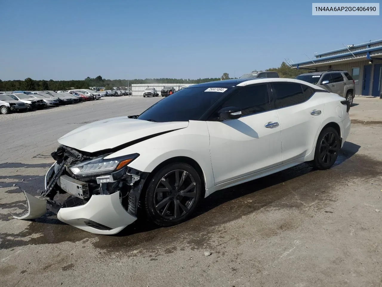 2016 Nissan Maxima 3.5S VIN: 1N4AA6AP2GC406490 Lot: 75447494