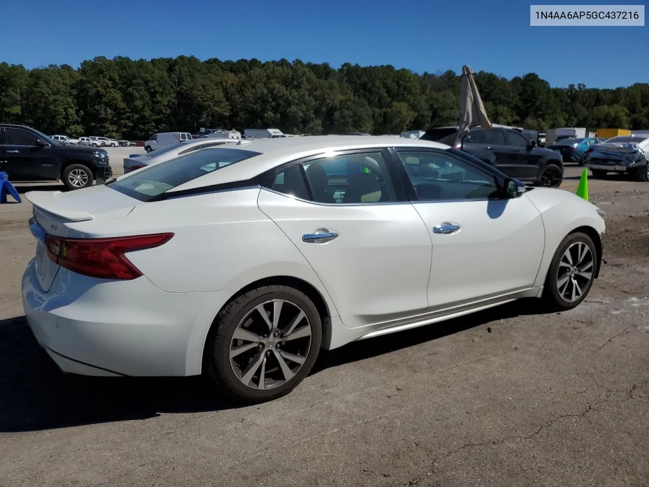 2016 Nissan Maxima 3.5S VIN: 1N4AA6AP5GC437216 Lot: 75774664