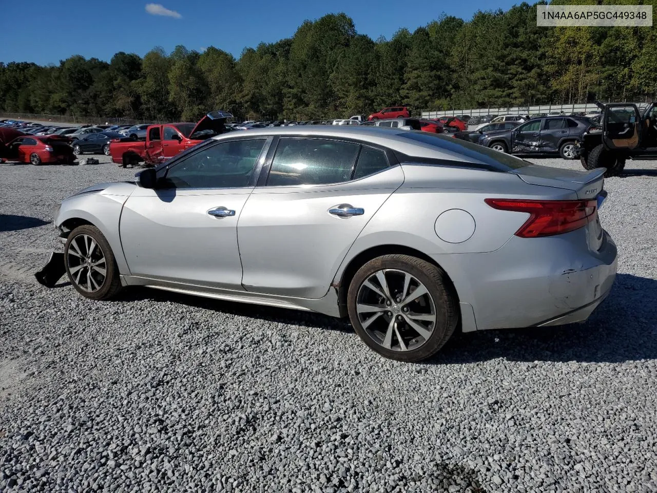 2016 Nissan Maxima 3.5S VIN: 1N4AA6AP5GC449348 Lot: 76091354