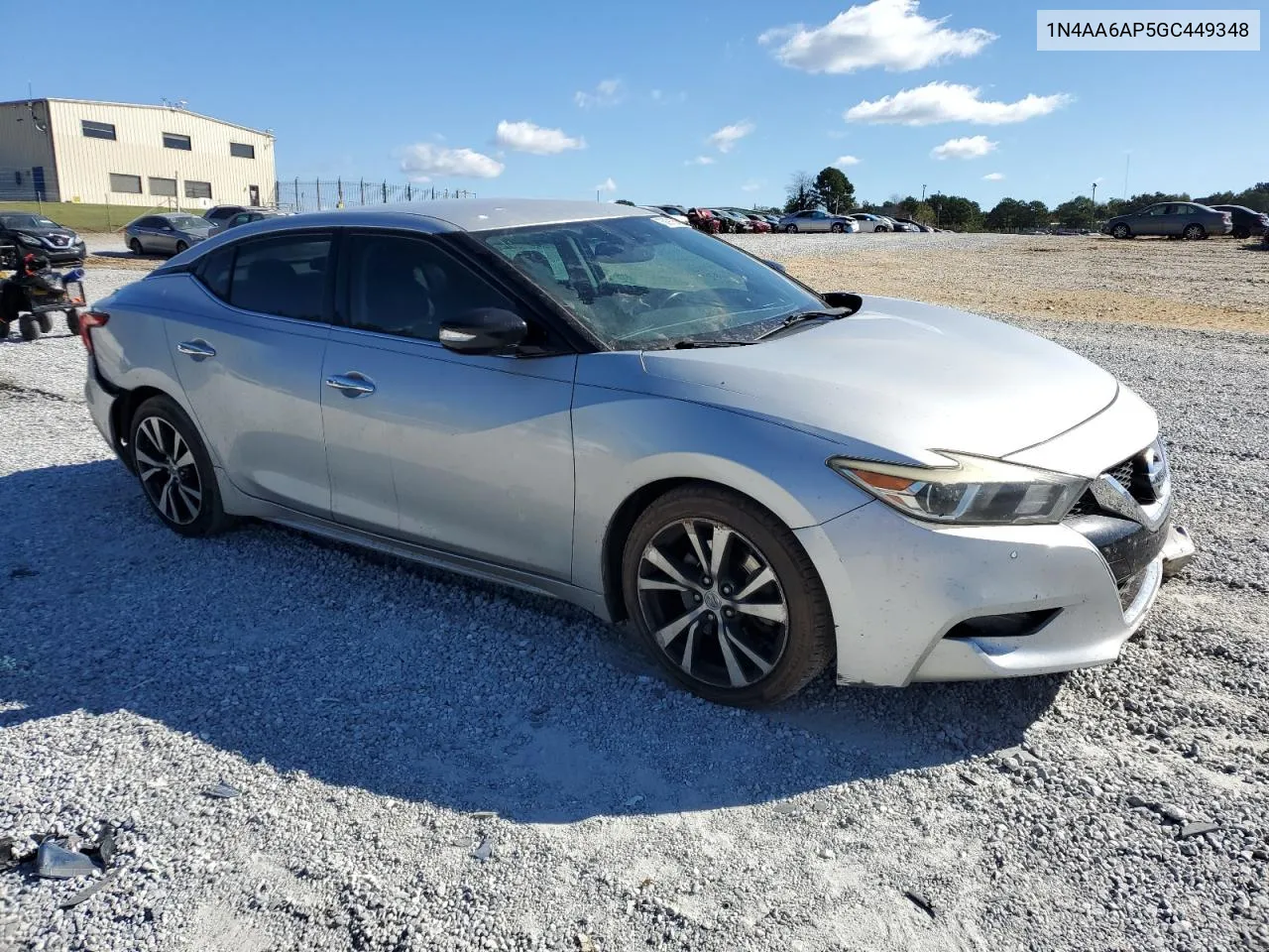 2016 Nissan Maxima 3.5S VIN: 1N4AA6AP5GC449348 Lot: 76091354