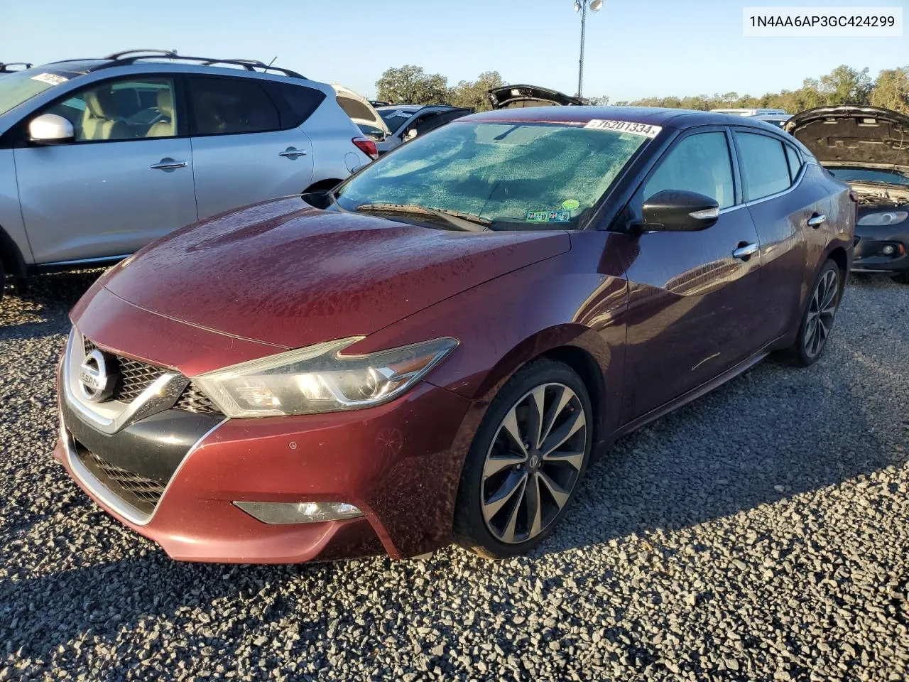 2016 Nissan Maxima 3.5S VIN: 1N4AA6AP3GC424299 Lot: 76201334