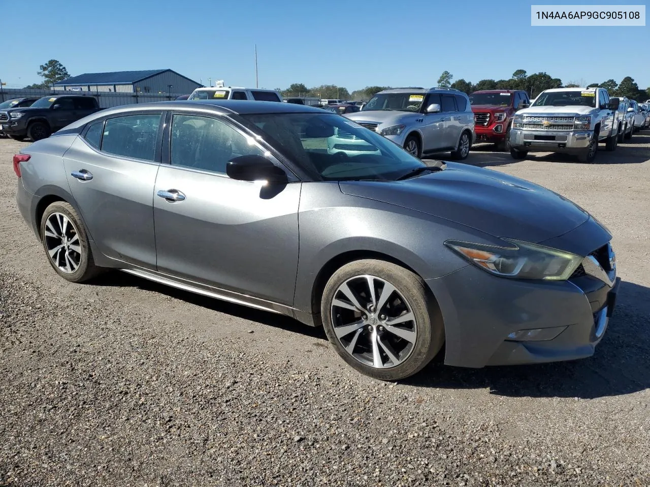 2016 Nissan Maxima 3.5S VIN: 1N4AA6AP9GC905108 Lot: 76378824