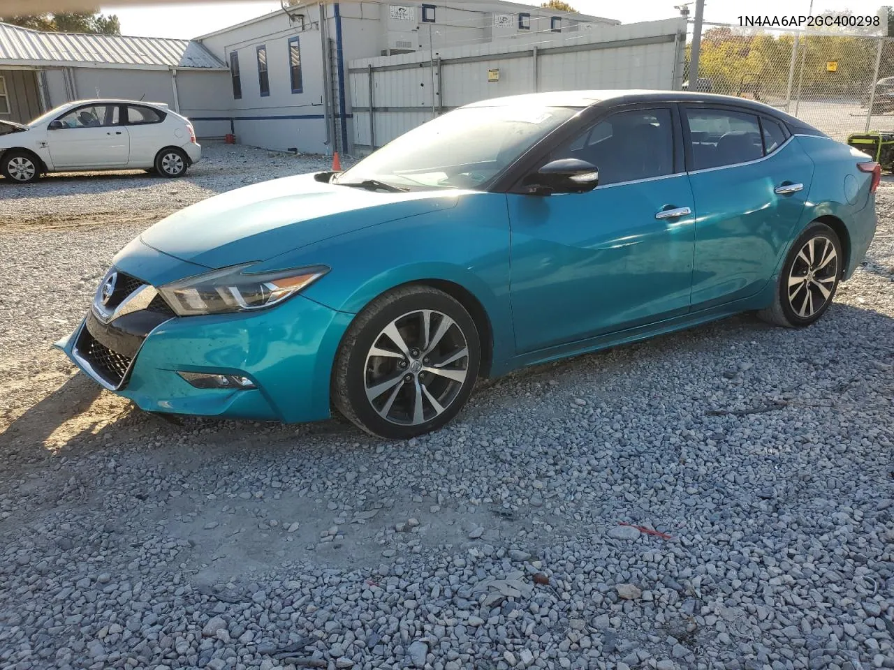 2016 Nissan Maxima 3.5S VIN: 1N4AA6AP2GC400298 Lot: 77098524