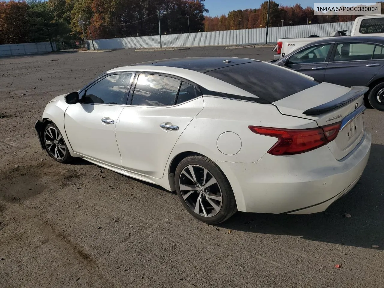 2016 Nissan Maxima 3.5S VIN: 1N4AA6AP0GC380004 Lot: 77937534