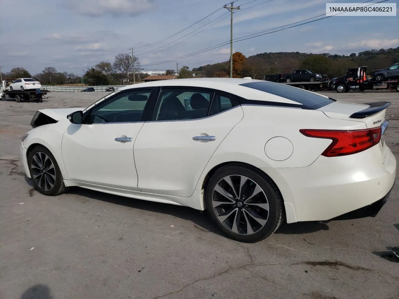 2016 Nissan Maxima 3.5S VIN: 1N4AA6AP8GC406221 Lot: 78230634