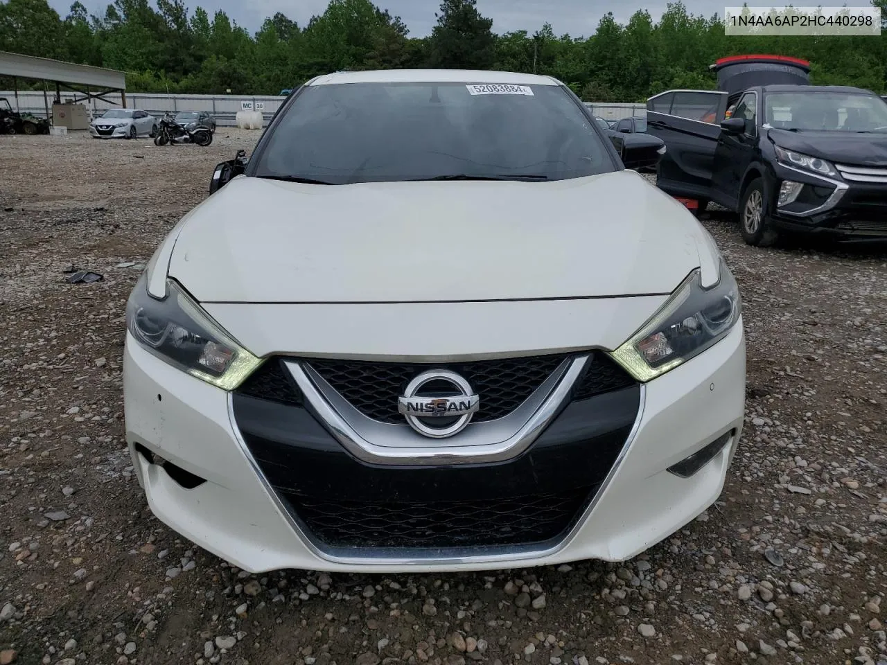 2017 Nissan Maxima 3.5S VIN: 1N4AA6AP2HC440298 Lot: 52083884