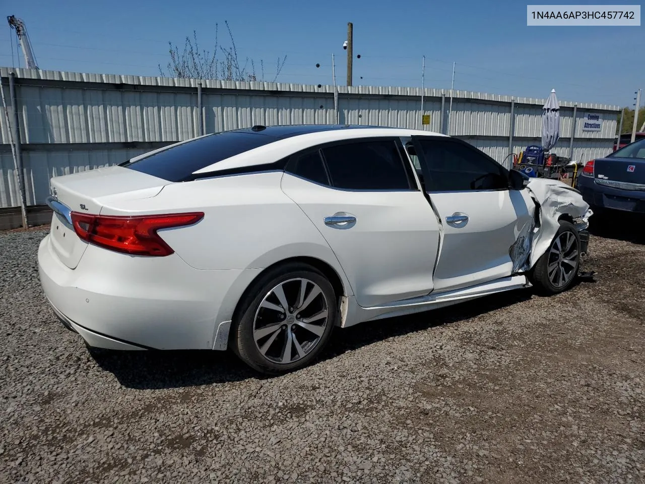 2017 Nissan Maxima 3.5S VIN: 1N4AA6AP3HC457742 Lot: 52552564