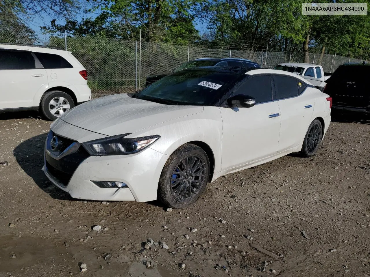 2017 Nissan Maxima 3.5S VIN: 1N4AA6AP3HC434090 Lot: 53850574