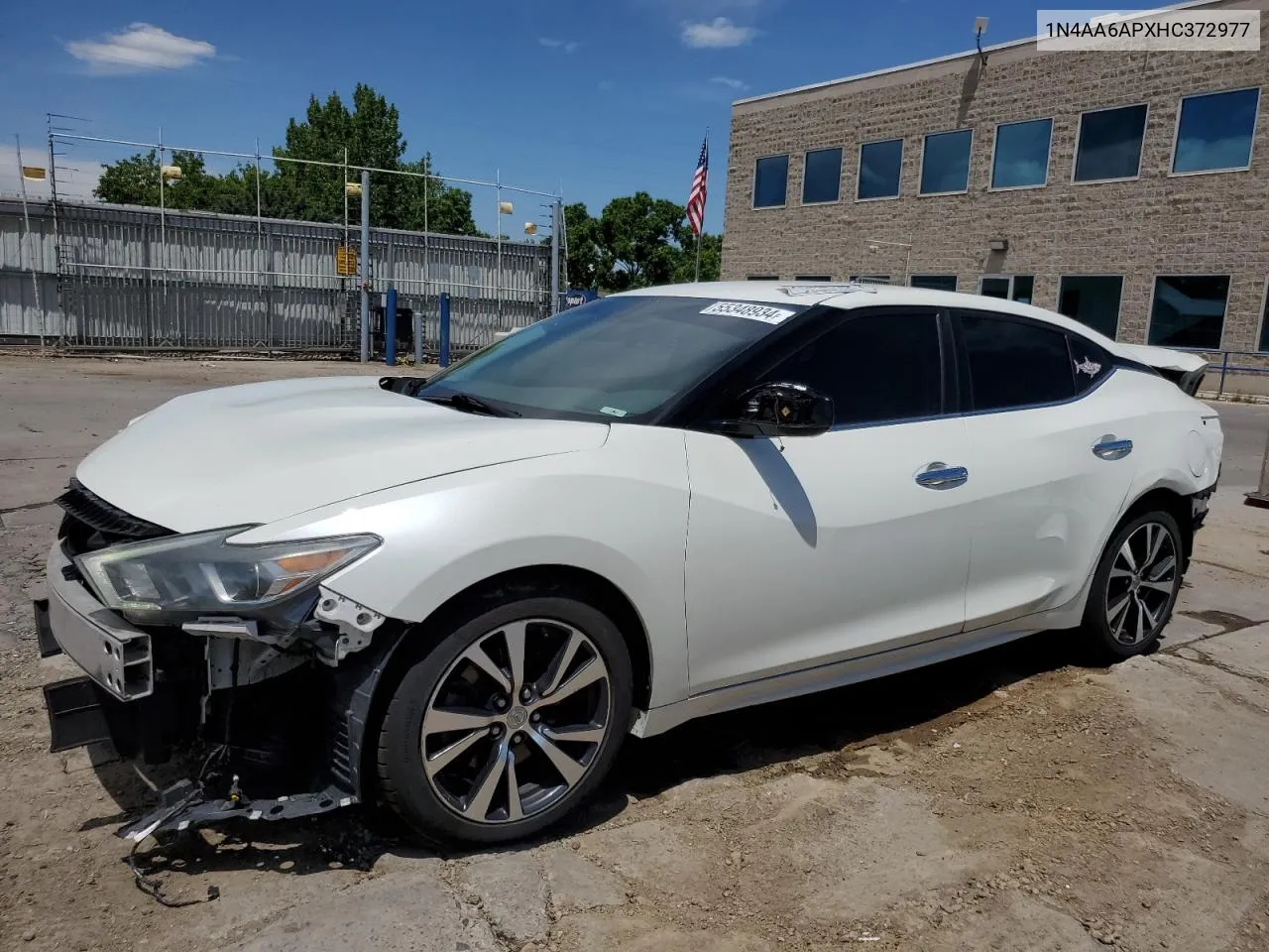 2017 Nissan Maxima 3.5S VIN: 1N4AA6APXHC372977 Lot: 55348934