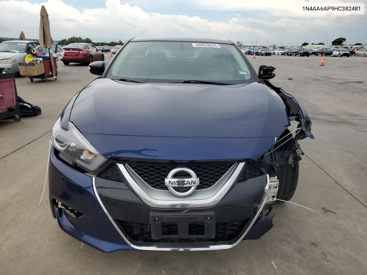 2017 Nissan Maxima 3.5S VIN: 1N4AA6AP9HC382481 Lot: 60959634