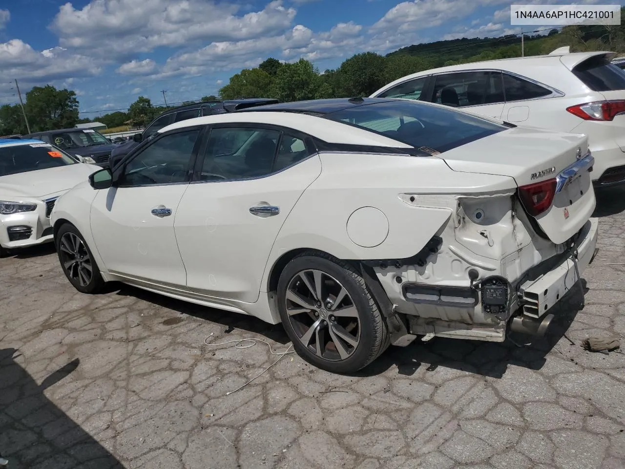 2017 Nissan Maxima 3.5S VIN: 1N4AA6AP1HC421001 Lot: 62060244