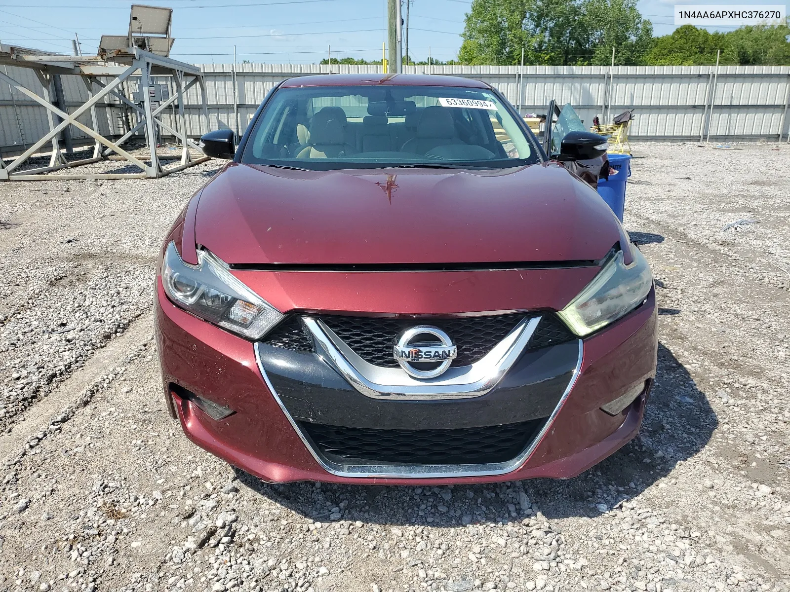 2017 Nissan Maxima 3.5S VIN: 1N4AA6APXHC376270 Lot: 63360994