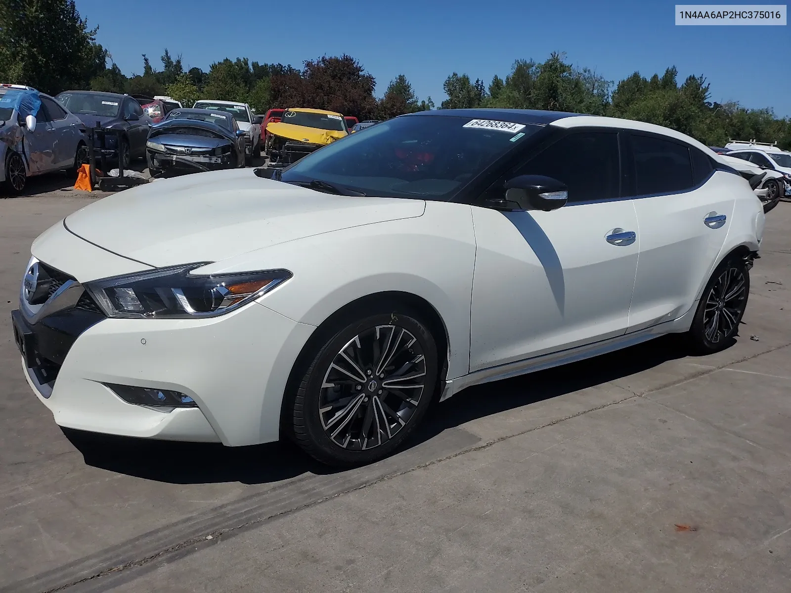 2017 Nissan Maxima 3.5S VIN: 1N4AA6AP2HC375016 Lot: 64268364