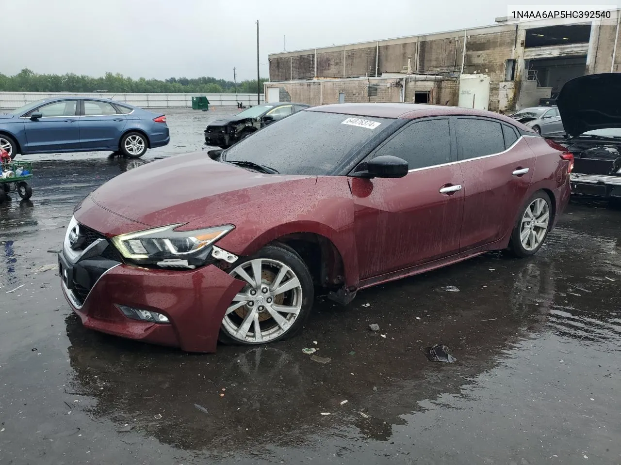 2017 Nissan Maxima 3.5S VIN: 1N4AA6AP5HC392540 Lot: 64876374