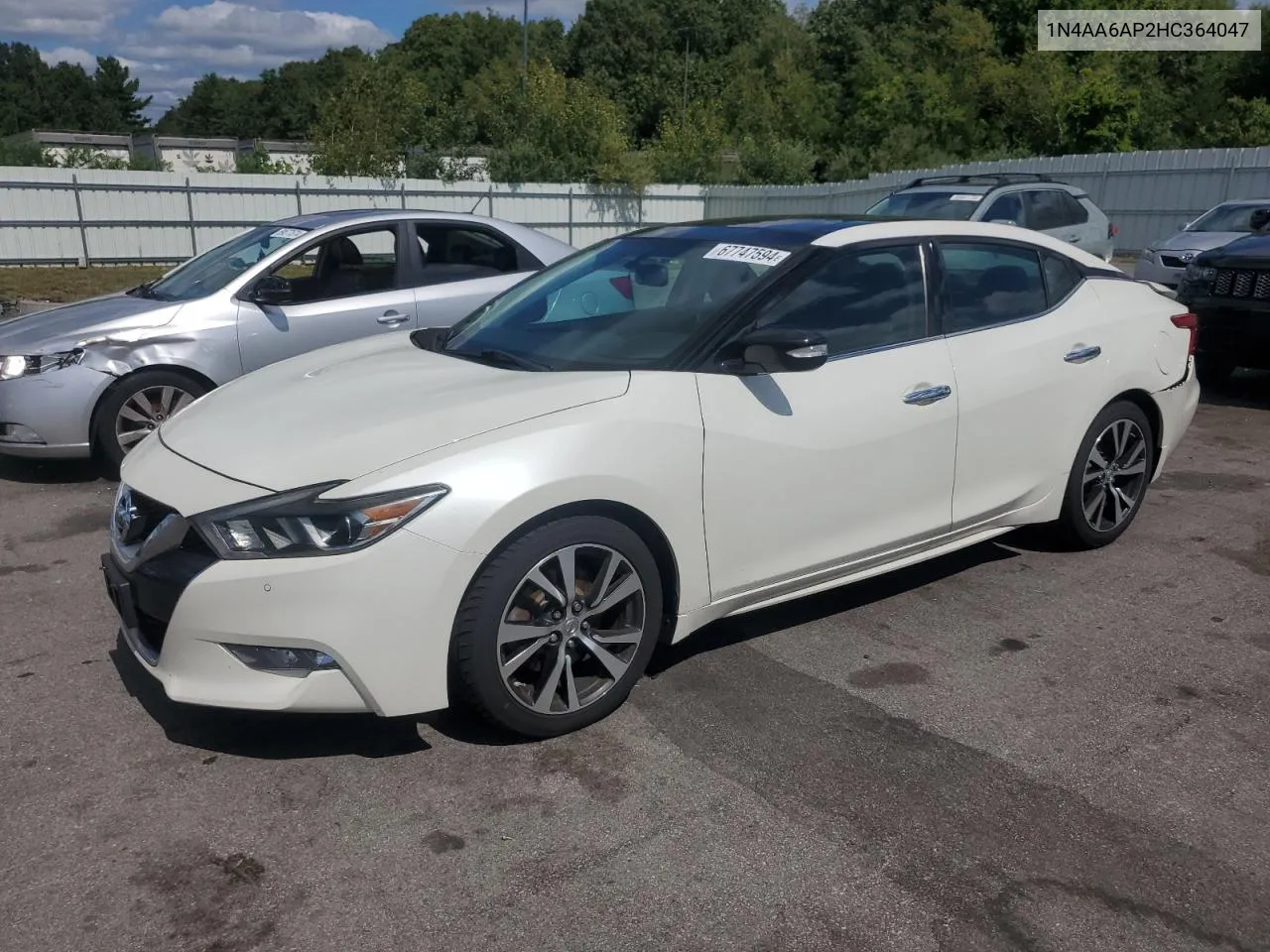 2017 Nissan Maxima 3.5S VIN: 1N4AA6AP2HC364047 Lot: 67747594