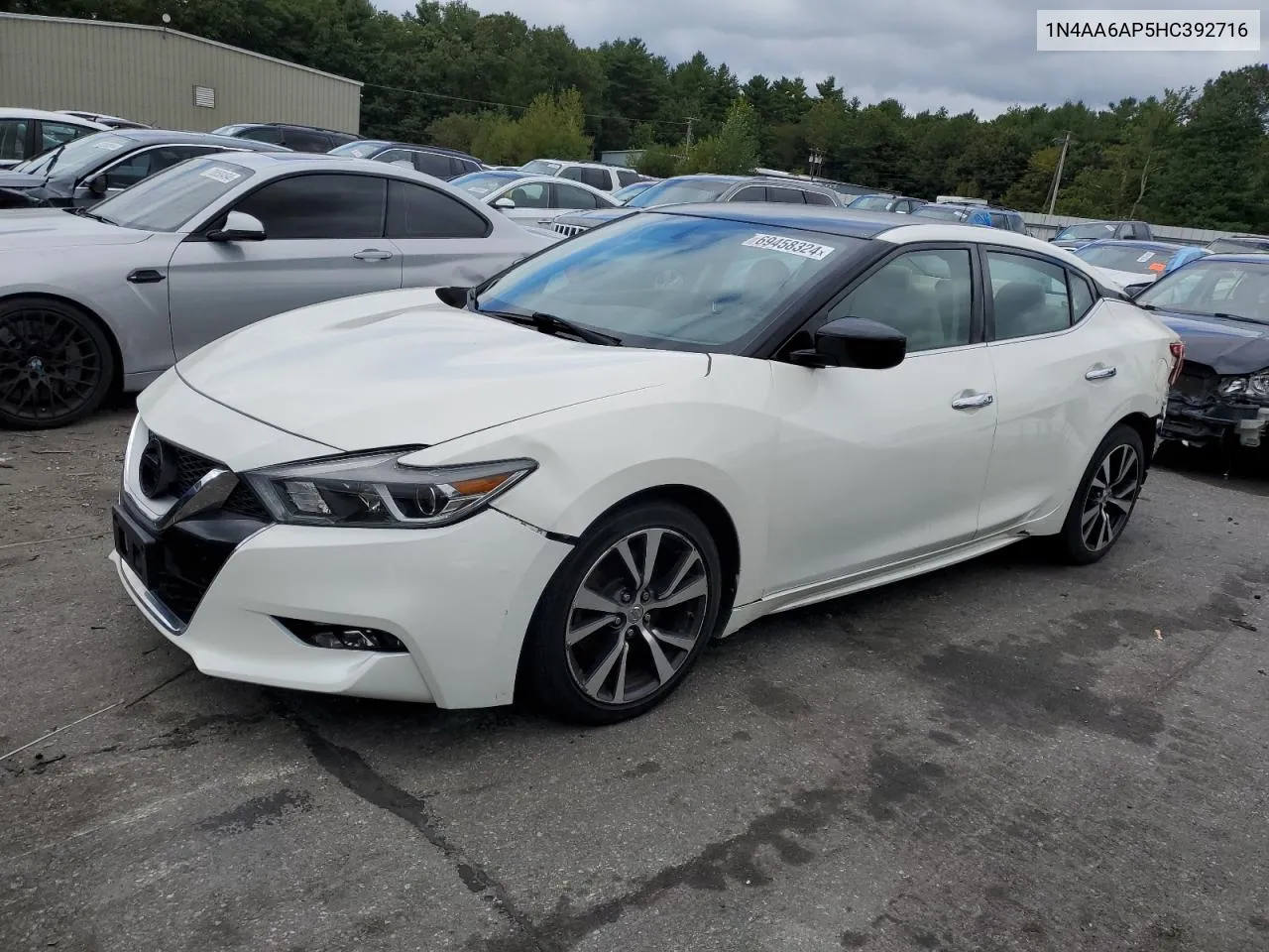 2017 Nissan Maxima 3.5S VIN: 1N4AA6AP5HC392716 Lot: 69458324