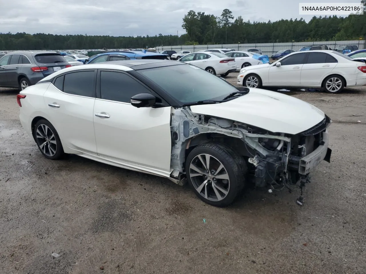 2017 Nissan Maxima 3.5S VIN: 1N4AA6AP0HC422186 Lot: 70304434