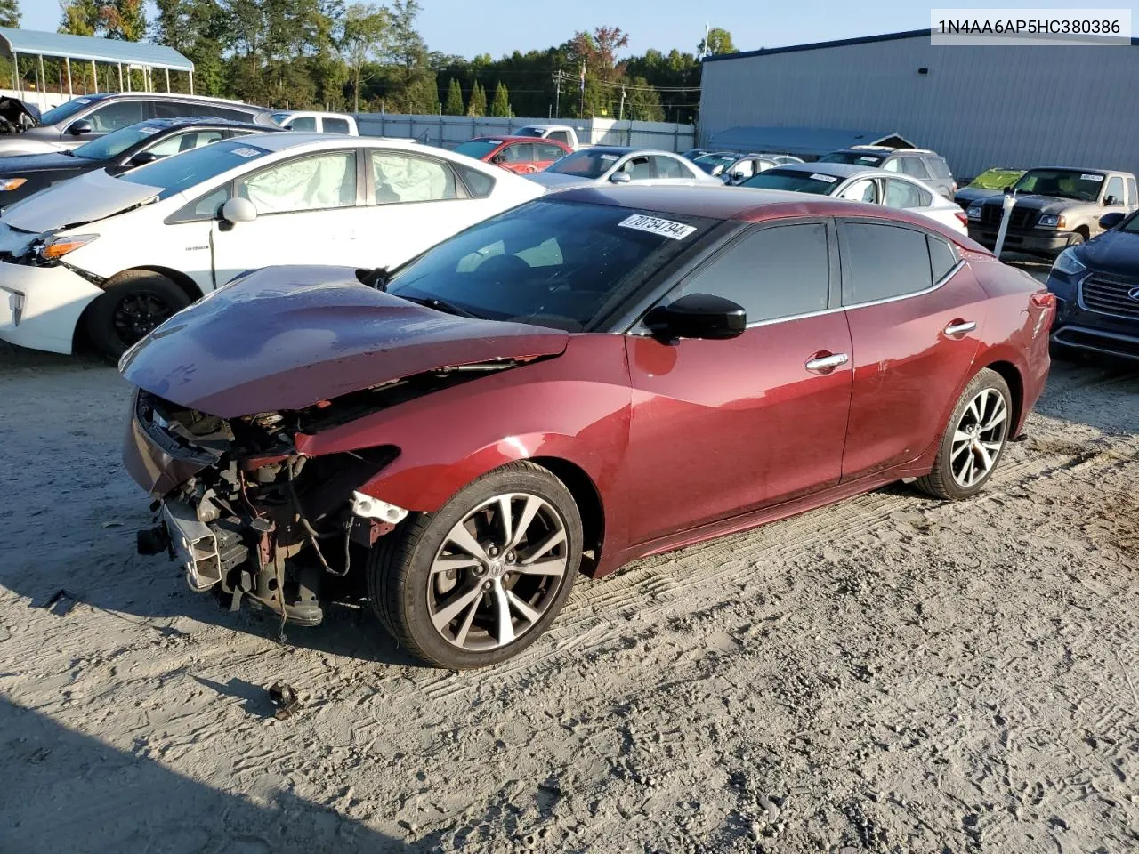 2017 Nissan Maxima 3.5S VIN: 1N4AA6AP5HC380386 Lot: 70754794