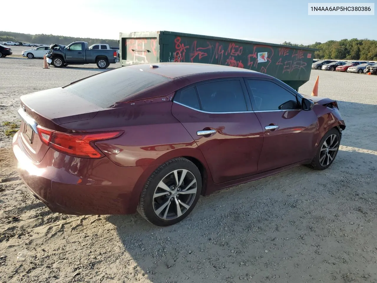 2017 Nissan Maxima 3.5S VIN: 1N4AA6AP5HC380386 Lot: 70754794