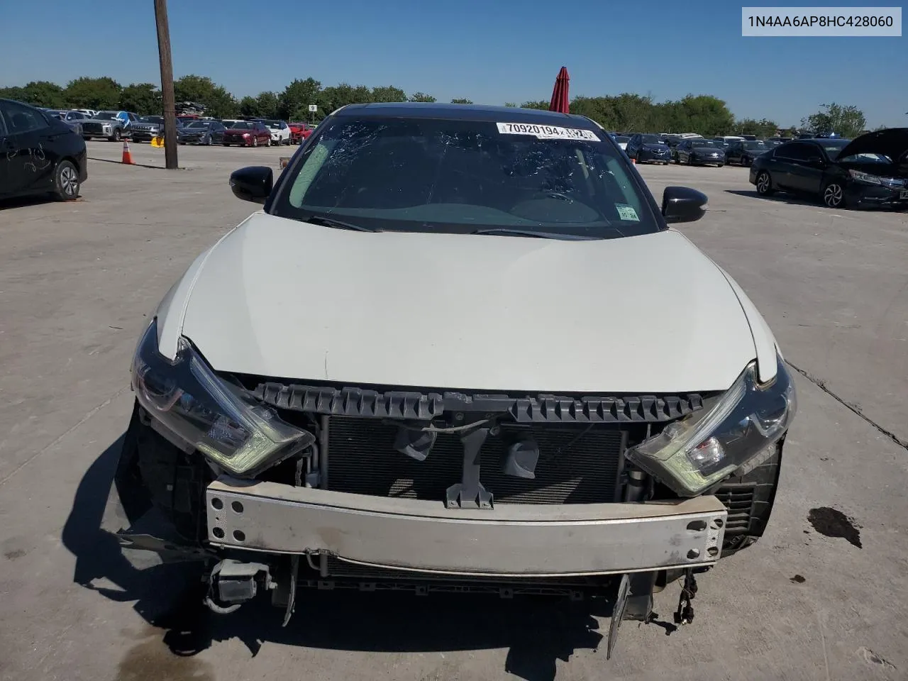 2017 Nissan Maxima 3.5S VIN: 1N4AA6AP8HC428060 Lot: 70920194