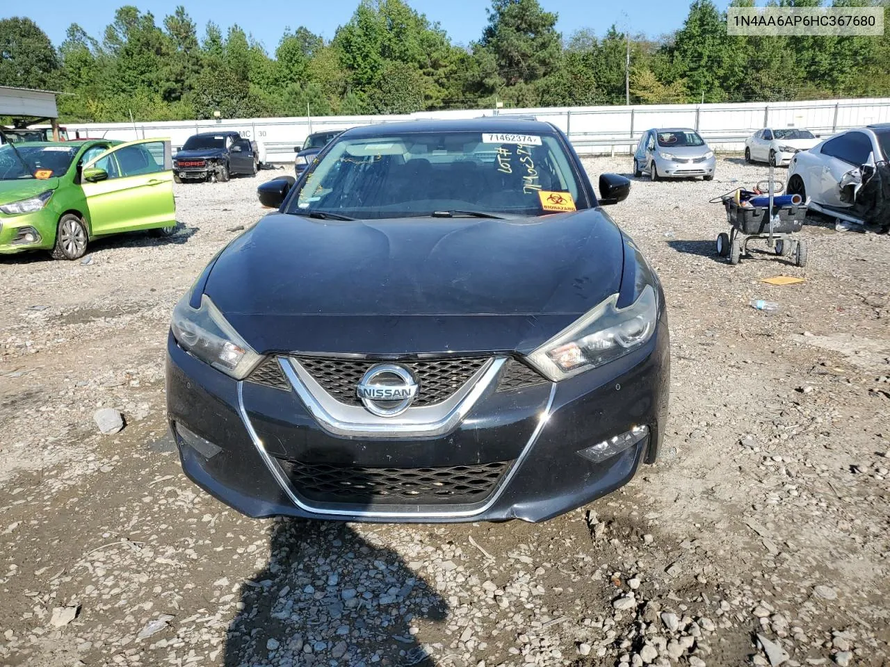 2017 Nissan Maxima 3.5S VIN: 1N4AA6AP6HC367680 Lot: 71462374