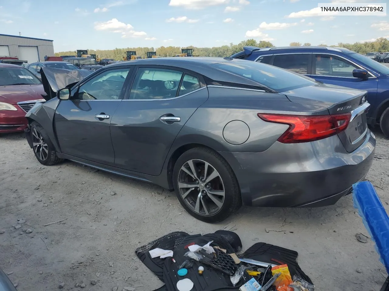 1N4AA6APXHC378942 2017 Nissan Maxima 3.5S