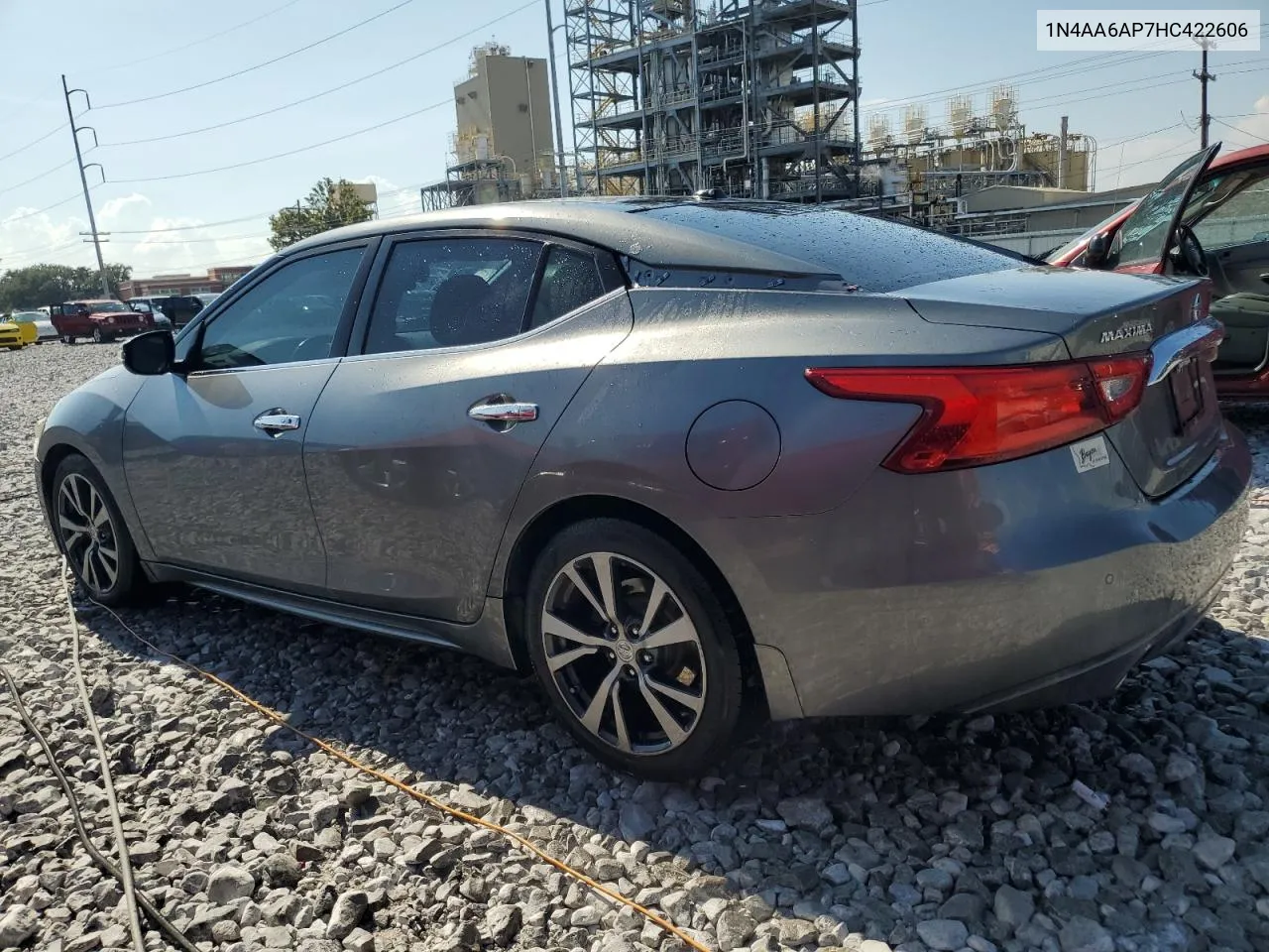 2017 Nissan Maxima 3.5S VIN: 1N4AA6AP7HC422606 Lot: 72386164