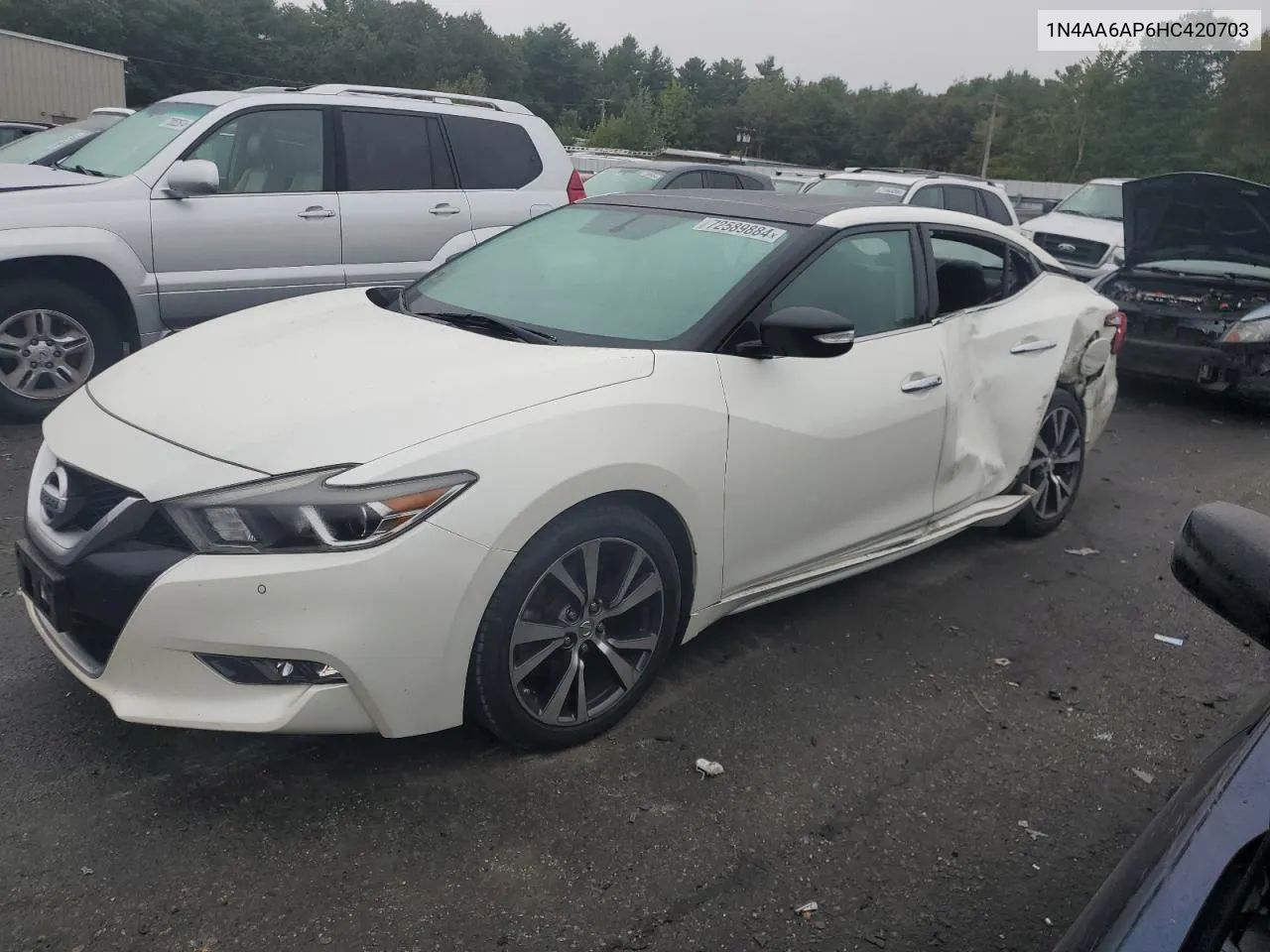 2017 Nissan Maxima 3.5S VIN: 1N4AA6AP6HC420703 Lot: 72589884