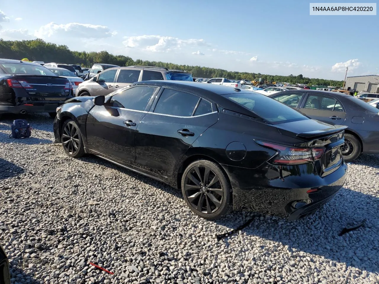 2017 Nissan Maxima 3.5S VIN: 1N4AA6AP8HC420220 Lot: 72681554