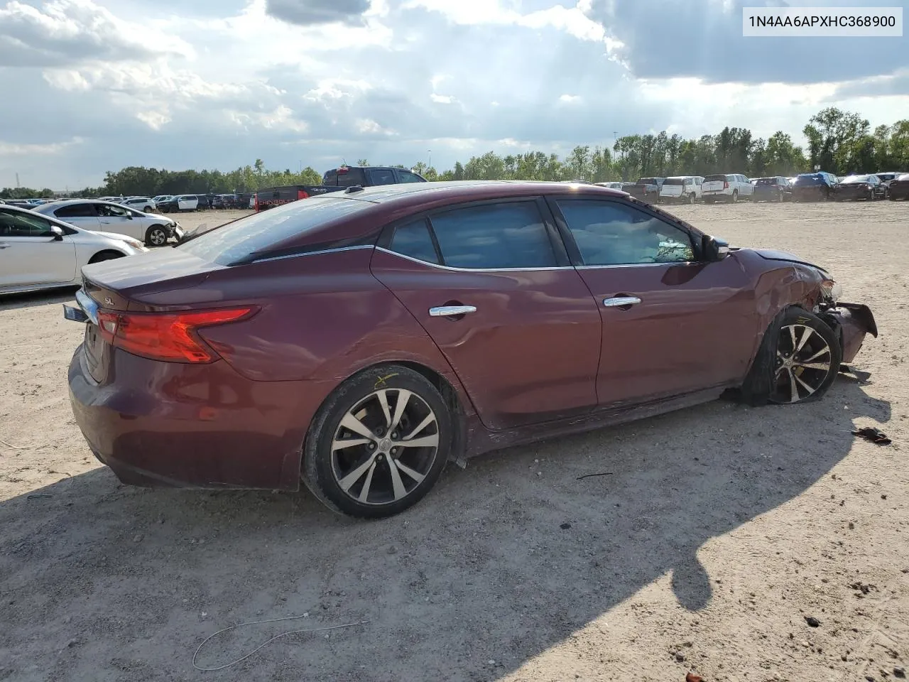 2017 Nissan Maxima 3.5S VIN: 1N4AA6APXHC368900 Lot: 72899114