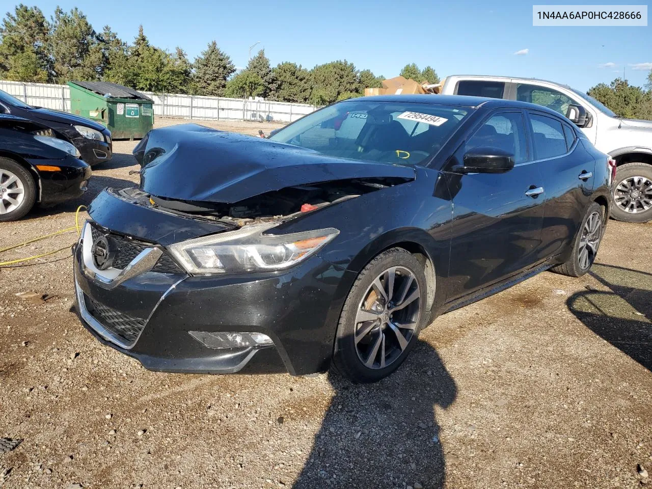 2017 Nissan Maxima 3.5S VIN: 1N4AA6AP0HC428666 Lot: 72954494