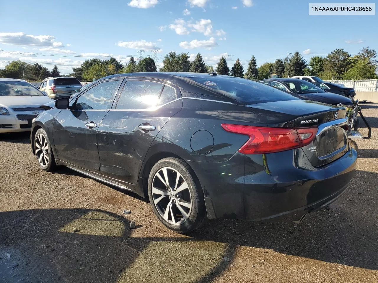 2017 Nissan Maxima 3.5S VIN: 1N4AA6AP0HC428666 Lot: 72954494