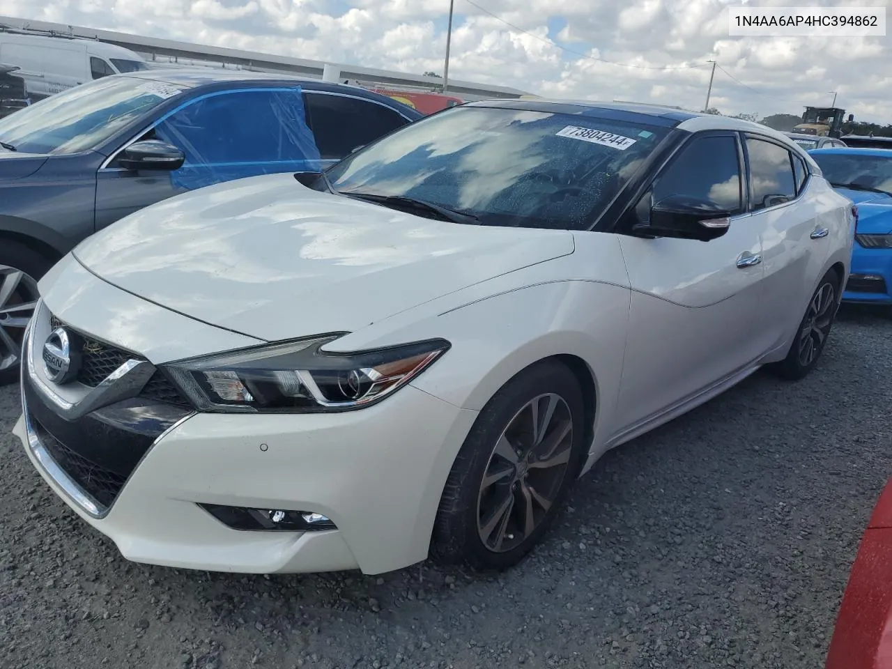 2017 Nissan Maxima 3.5S VIN: 1N4AA6AP4HC394862 Lot: 73804244