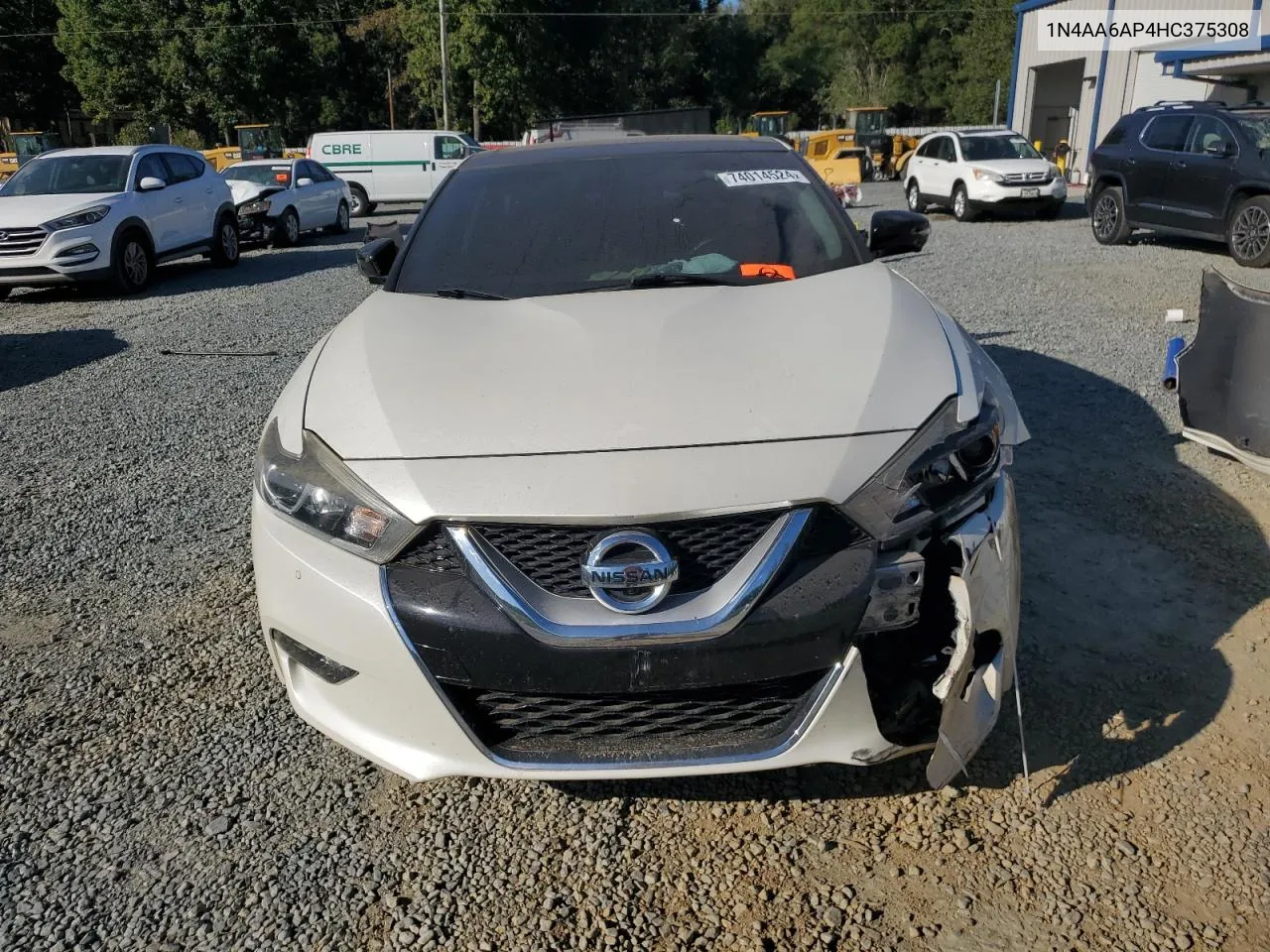 2017 Nissan Maxima 3.5S VIN: 1N4AA6AP4HC375308 Lot: 74014524