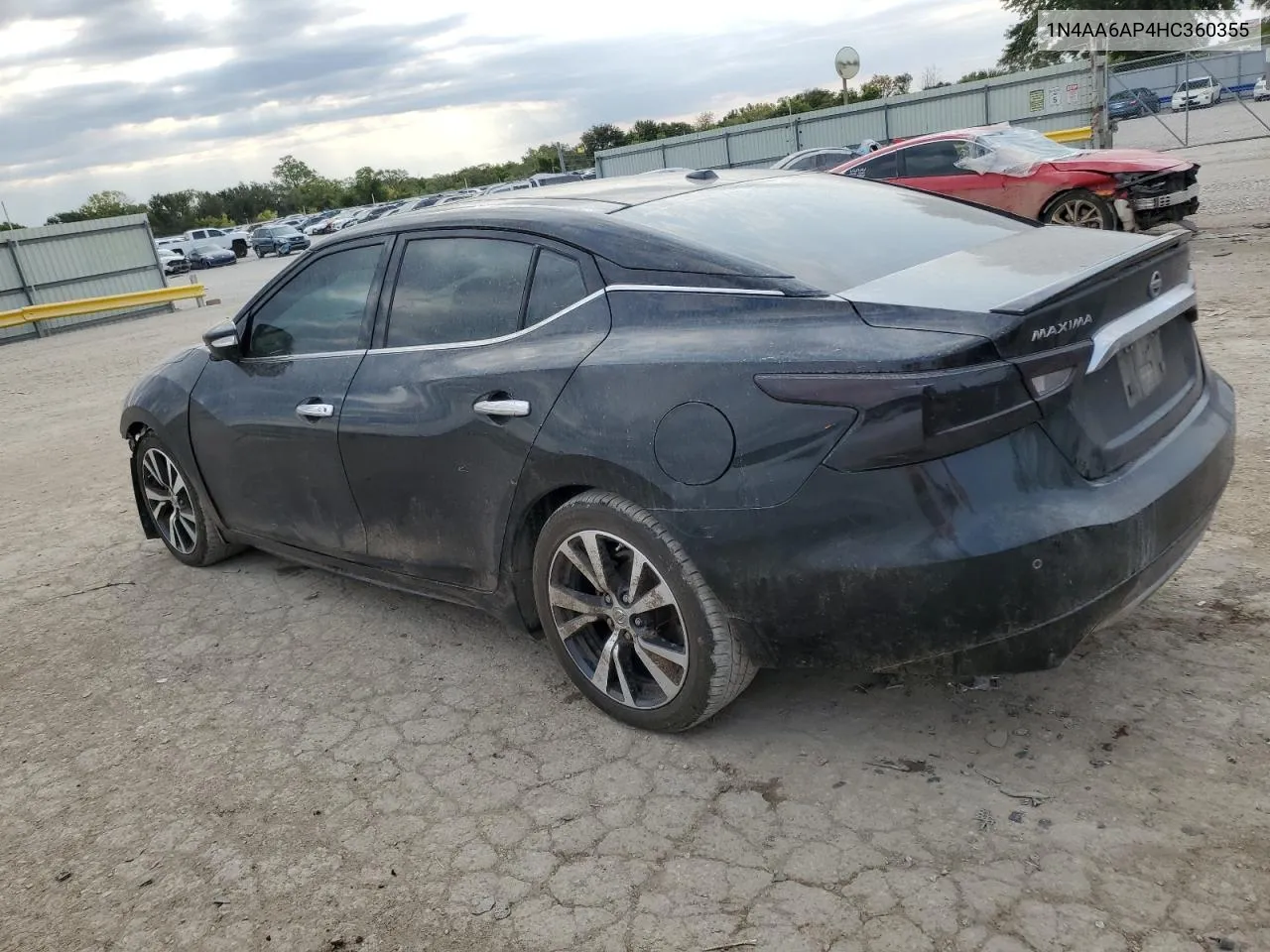 2017 Nissan Maxima 3.5S VIN: 1N4AA6AP4HC360355 Lot: 74958694