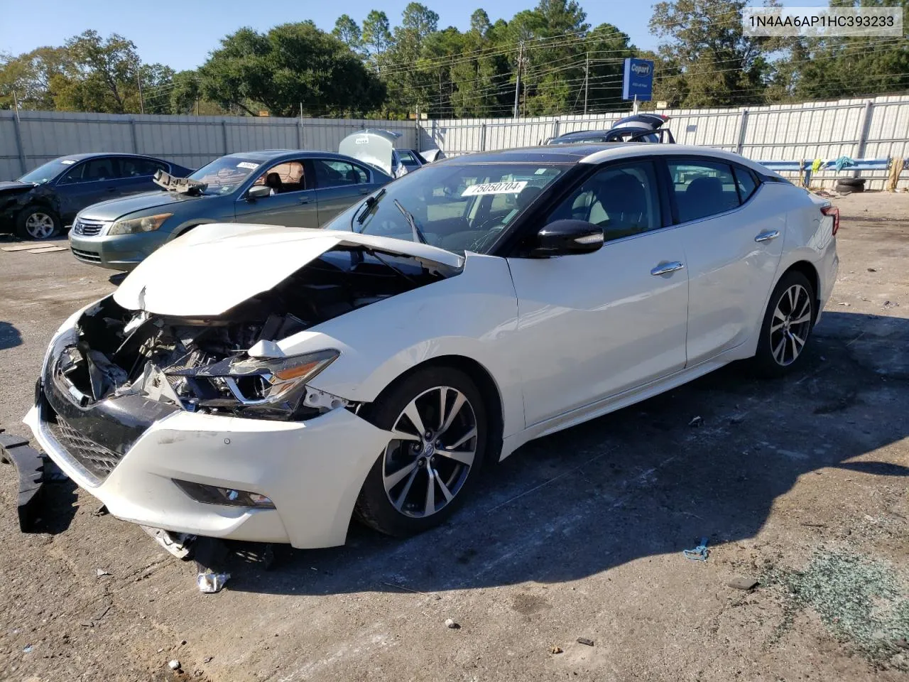 2017 Nissan Maxima 3.5S VIN: 1N4AA6AP1HC393233 Lot: 75050704