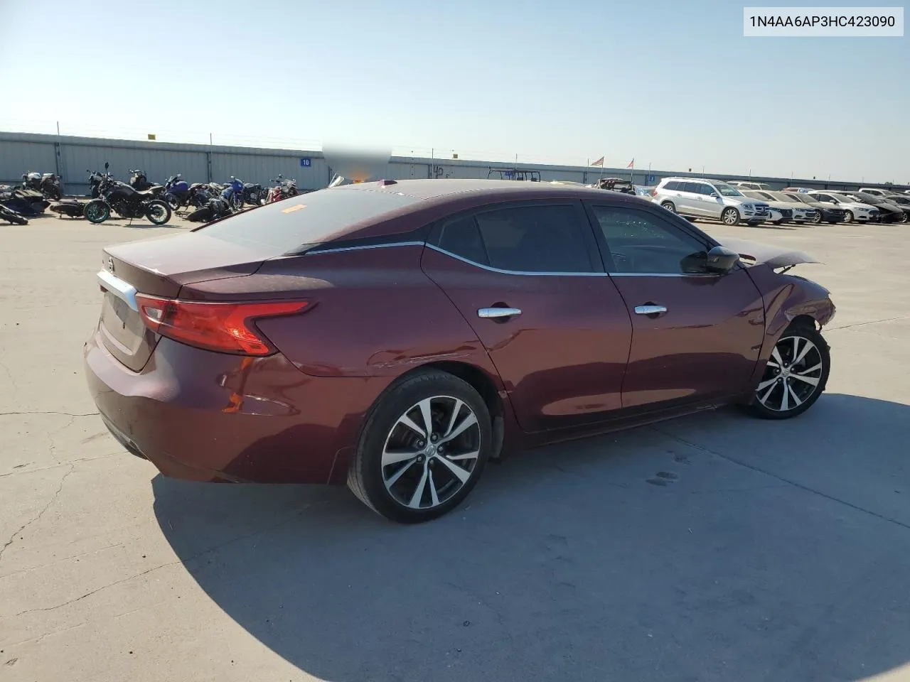 2017 Nissan Maxima 3.5S VIN: 1N4AA6AP3HC423090 Lot: 75134244