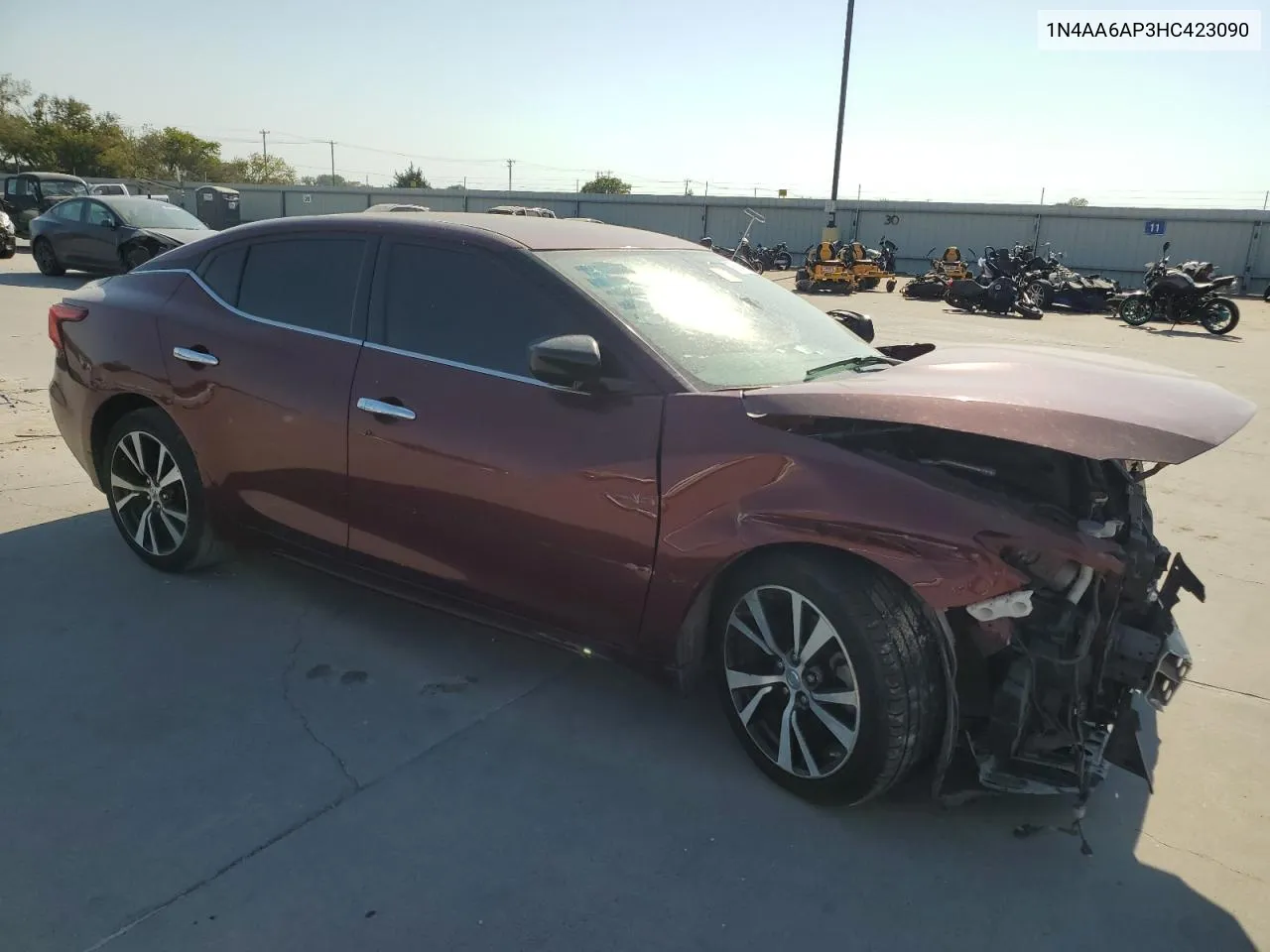 2017 Nissan Maxima 3.5S VIN: 1N4AA6AP3HC423090 Lot: 75134244