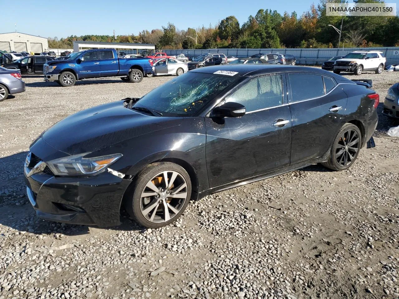 2017 Nissan Maxima 3.5S VIN: 1N4AA6AP0HC401550 Lot: 75471964