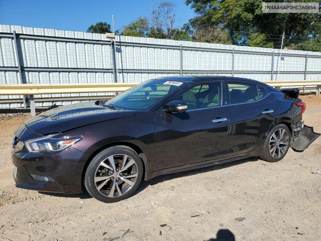 2017 Nissan Maxima 3.5S VIN: 1N4AA6AP0HC360854 Lot: 75636084